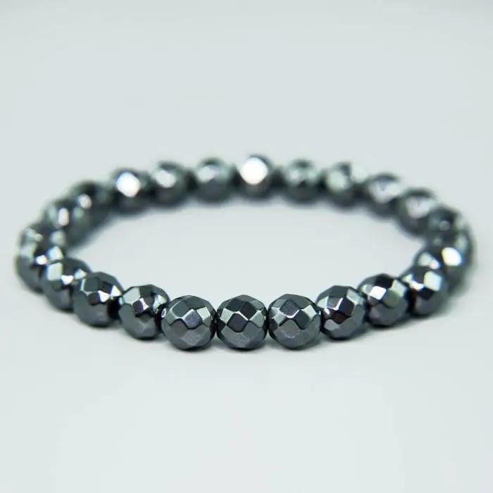 Hematite Diamond Cut Bracelet