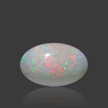 White Opal With Fire - 6.32 Carat