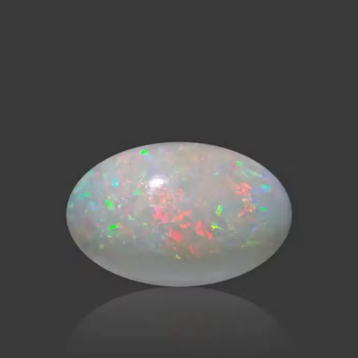 White Opal With Fire - 6.32 Carat