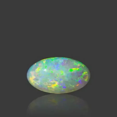 White Opal With Fire - 3.46 Carat