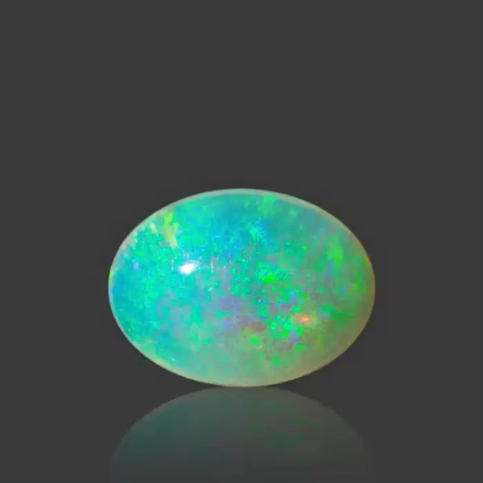 White Opal With Fire - 3.81 Carat