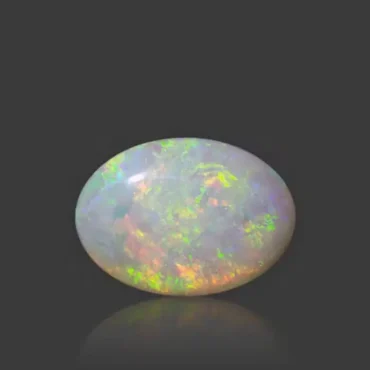 White Opal With Fire - 5.66 Carat
