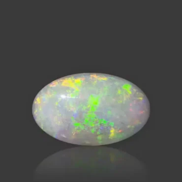 White Opal With Fire - 6.86 Carat
