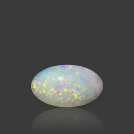 White Opal With Fire - 3.44 Carat